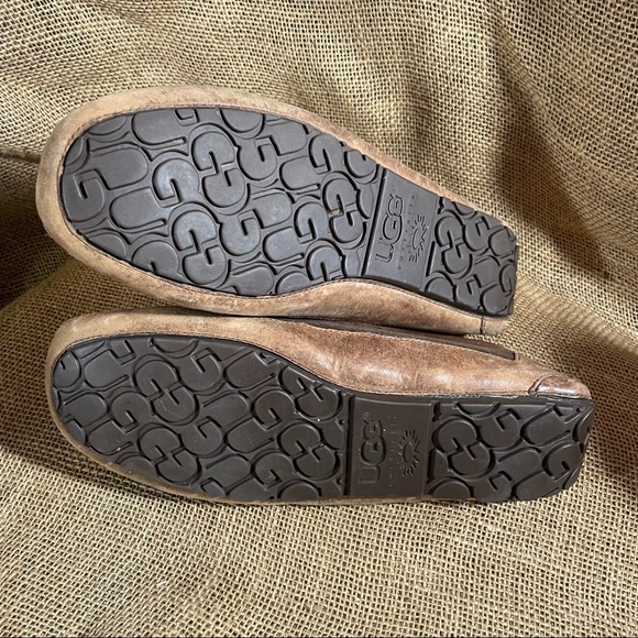 Ugh Byron Suede Leather Slipper Moccasin Slip on - Picture 6 of 9